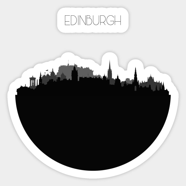 Edinburgh Skyline Sticker by inspirowl